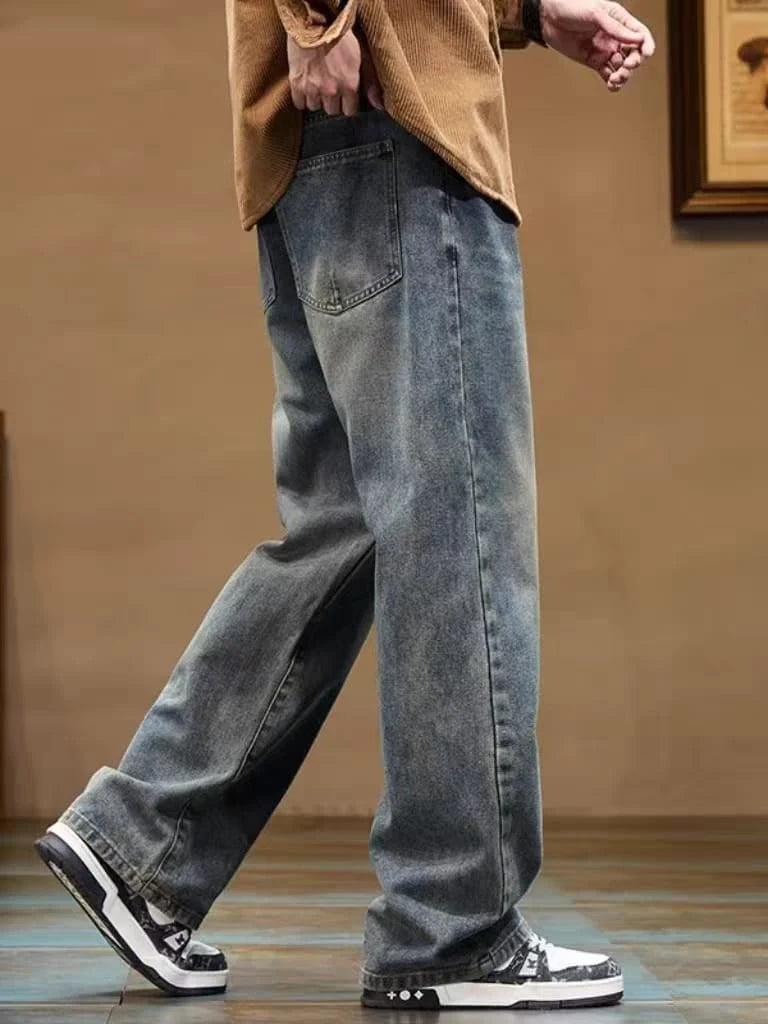 Frayline Smoke Fade Baggy Jeans