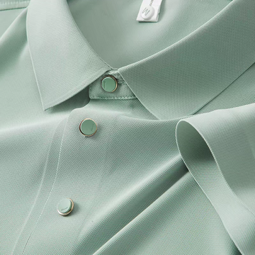 Men’s Mint Green Textured Half Sleeve Polo Shirt