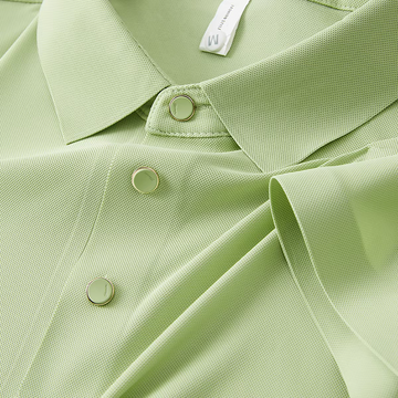 Men’s Pastel Lime Green Textured Half Sleeve Polo Shirt