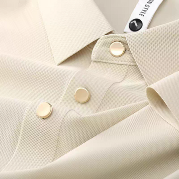 Men’s Ivory Textured Half Sleeve Polo T-Shirt