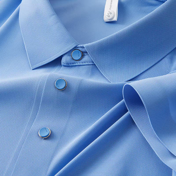 Men’s Sky Blue Textured Half Sleeve Polo T-Shirt