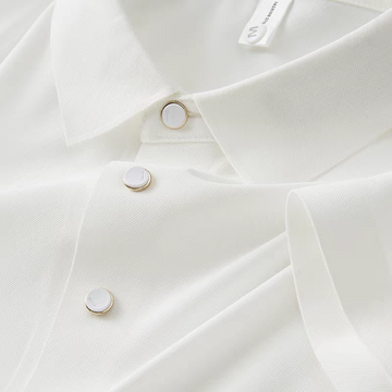 Men’s White Textured Half Sleeve Polo T-Shirt
