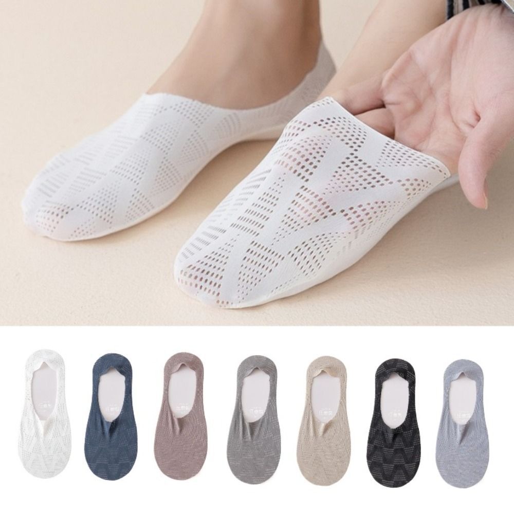 Men's 6-Pack Ultra-Thin Mesh Socks: Breathable Comfort, Invisible Style