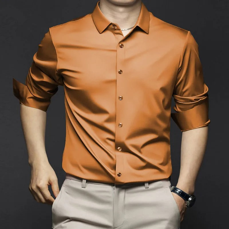 Orange Soft Satin Premium Shirt