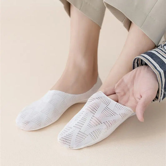 Men's 6-Pack Ultra-Thin Mesh Socks: Breathable Comfort, Invisible Style