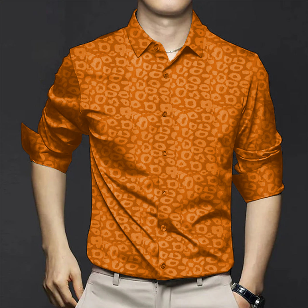 Orange Leopard Print Shirt